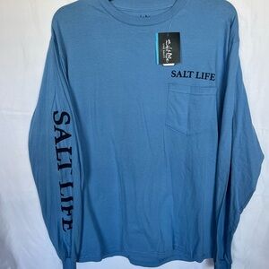 Salt Life Men's Blue Long Sleeve Tee NWT